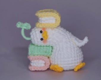 Bookworm Duck Crochet Pattern - How to Crochet Funny Duckling Amigurumi - Crochet Mini Duck Cute Crochet - Cute Crochet Pattern