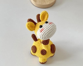 Little Giraffe Crochet PDF Tutorial, Cute Crochet Small Animal Amigurumi Pattern, Crochet Mini Giraffe Plushie Pattern