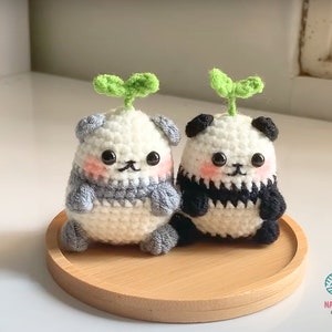 Crochet PATTERN Panda, Amigurumi Tutorial PDF in English, Panda Keychain Crochet Pattern, Panda Amigurumi, Crochet Panda Instant Download