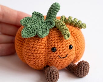 Jelly cat Pumpkin Crochet PDF Pattern - Easy Crochet Fall Decor Beginner Friendly - Cozy Home Decor Crochet, Cute Pumpkin Amigurumi Tutorial