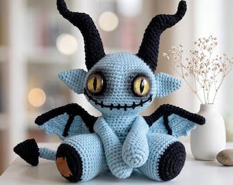 Creepy Monster Crochet PDF Pattern - Crochet Spooky Halloween Amigurumi Tutorial - Crochet Halloween Monster Spooky Decor