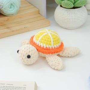 Turtle No sew Crochet Pattern, Beginner Friendly Amigurumi Tutorial PDF in English, Crochet Sea Animals, Amigurumi Turtle Plushie Crochet