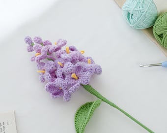 ライラックの枝の花の編み図 - 初心者向けライラックの枝の花の