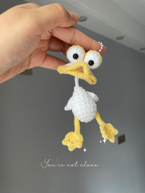 Funny Little Duck Keychain Crochet Pattern, Cute Mini Duckling Crochet Amigurumi PDF Tutorial, Funny Animal Crochet, Cute Duckling Pattern