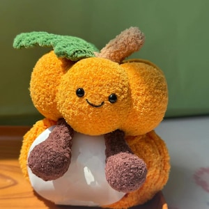 Wzór szydełkowy na dynię Jellycat na Halloween, urocza dekoracja na Halloween szydełkowana, samouczek PDF na dynię dla dzieci, amigurumi z warzywami Jellycat