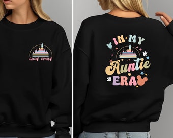 In My Disney Auntie Era Sweatshirt, Aunt Era Hoodie, Aunt Sweatshirt, Baby Pregnancy Announcement for Aunt, Gift For Aunt, Aunt Birthday