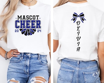 Custom Cheer Shirt, Cheer T-Shirt, Blue Cheer Squad Shirts,Megaphone Shirt,Custom Cheer Sweatshirt, Cheer Mom With Name Shirt,Blue Cheer Tee