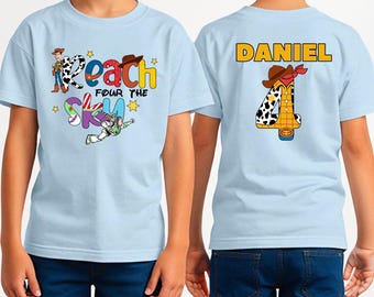 Custom Toy Story Birthday Boys Shirt, Toy Story Reach For The Sky, Family Birthday Matching Shirt