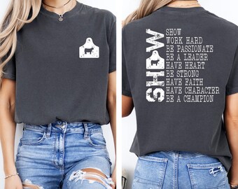Comfort Colors Steer Stock Show Shirt, Farm Life Shirt, Show Mom Tee, Fair Life, Livestock Tee, Lamb Goat Shirt, Clover Lamb Dairy Cow Tee