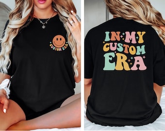 Custom In My Era Shirt, Personalized Concert Outfit T-Shirt, Cute Retro Aesthetic Fan Girl Tee, Groovy Letters Personalized Gift, Custom Tee