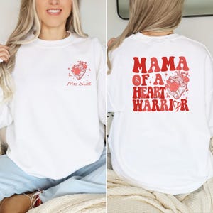 Mama Of A Heart Warrior Chd Awareness Shirt,Custom Name Heart Disease Awareness Shirt,Anatomical Heart Shirt for Warrior,Cardiology Tee,CHD