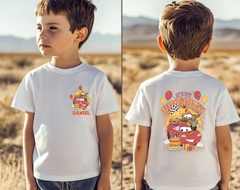 Lightning McQueen Birthday Toddler Shirt, Custom Disney Cars Kids Shirt, Custom Name McQueen Shirt, Disney Pixar Car Birthday Gift