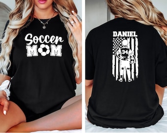 Custom Soccer Mom Shirt, Personalized Soccer Mom T-Shirt, Customized Soccer Mom Gifts, Soccer Mama Tee, Soccer Mom Shirt, Soccer Shirt
