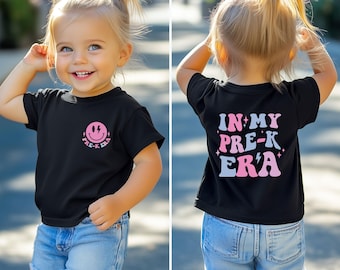 Camiseta "En mi época preescolar" para niñas, linda camiseta del equipo de preescolar, camiseta del primer día de clases, camiseta de regreso a clases para estudiantes de preescolar