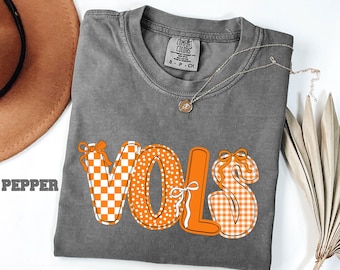 Comfort Colors Tennessee Shirt: Coquette Bow Game Day Tee