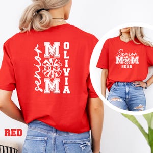 Custom Senior Cheer Mom 2026, Cheer Mom Gift, Class of 2026 Senior Cheer Mom Shirt for Game Day, Cheer Mom Tee, 2026 Cheerleader Senior 2026