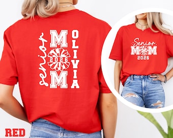 Custom Senior Cheer Mom 2026, Cheer Mom Gift, Class of 2026 Senior Cheer Mom Shirt for Game Day, Cheer Mom Tee, 2026 Cheerleader Senior 2026