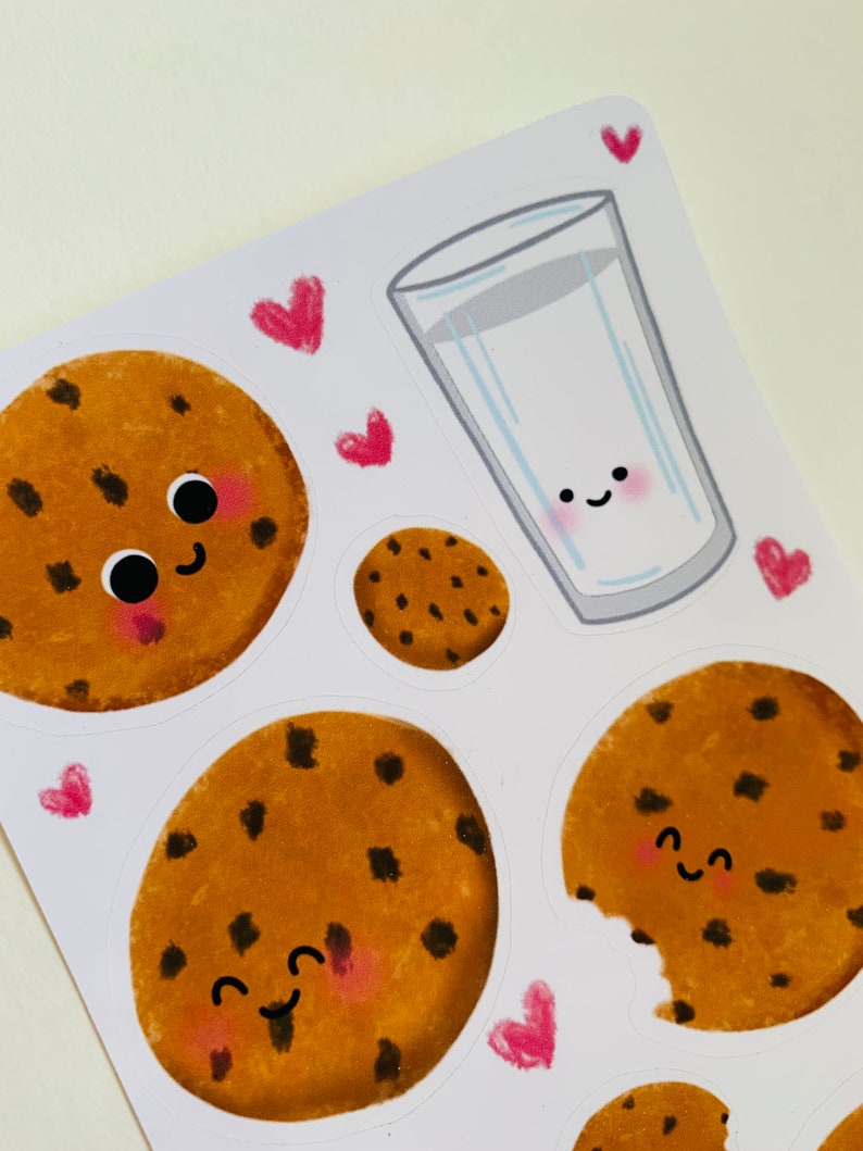 Cookies and milk stickers image 5