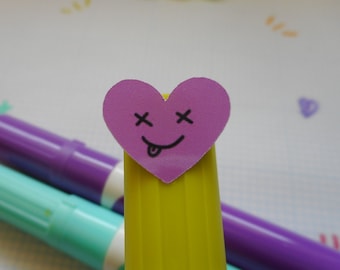 Heart Emotion Stickers: Vinyl Decals for Journaling