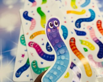 Gummy worms stickers