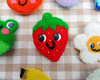 Plush Strawberry Brooch