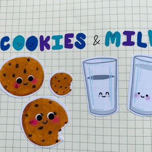 Cookies and milk stickers image 3