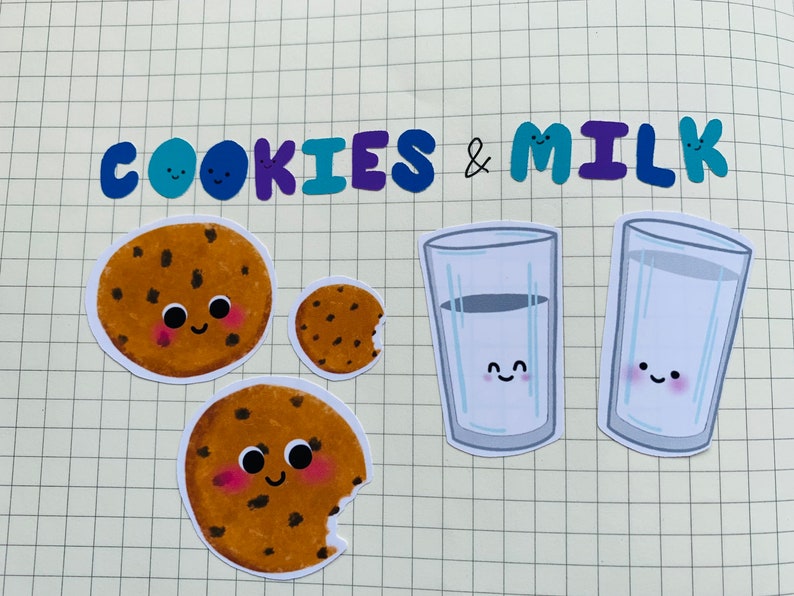 Cookies and milk stickers image 3