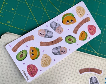 Tacos and burritos sticker sheet