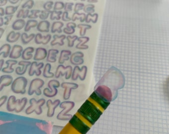 Clear bubble alphabet letter stickers