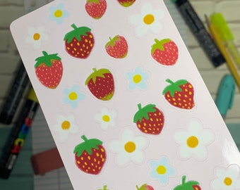 Strawberry Stickers: Vinyl Decals