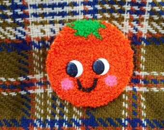 Plush Orange Brooch