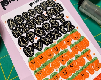 Halloween Alphabet Letter Stickers