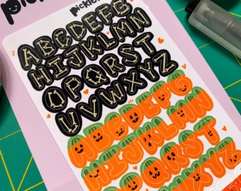 Halloween Alphabet Letter Stickers