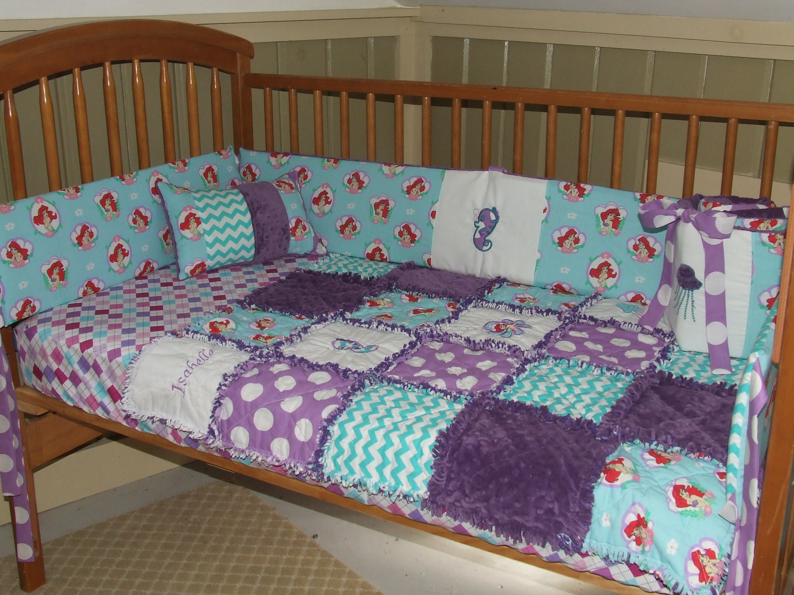 little mermaid baby bedding