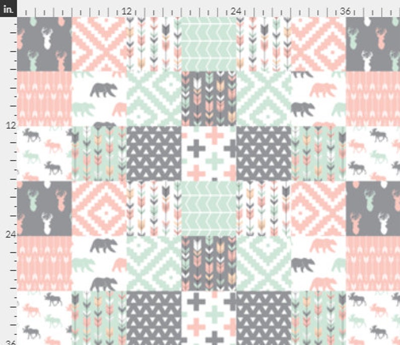 Deer Bear Moose Feathers Arrows Woods Wilderness Double Sided Minky Blanket Nursery Crib Toddler Baby Girl Child Teen Adult *Made To Order*