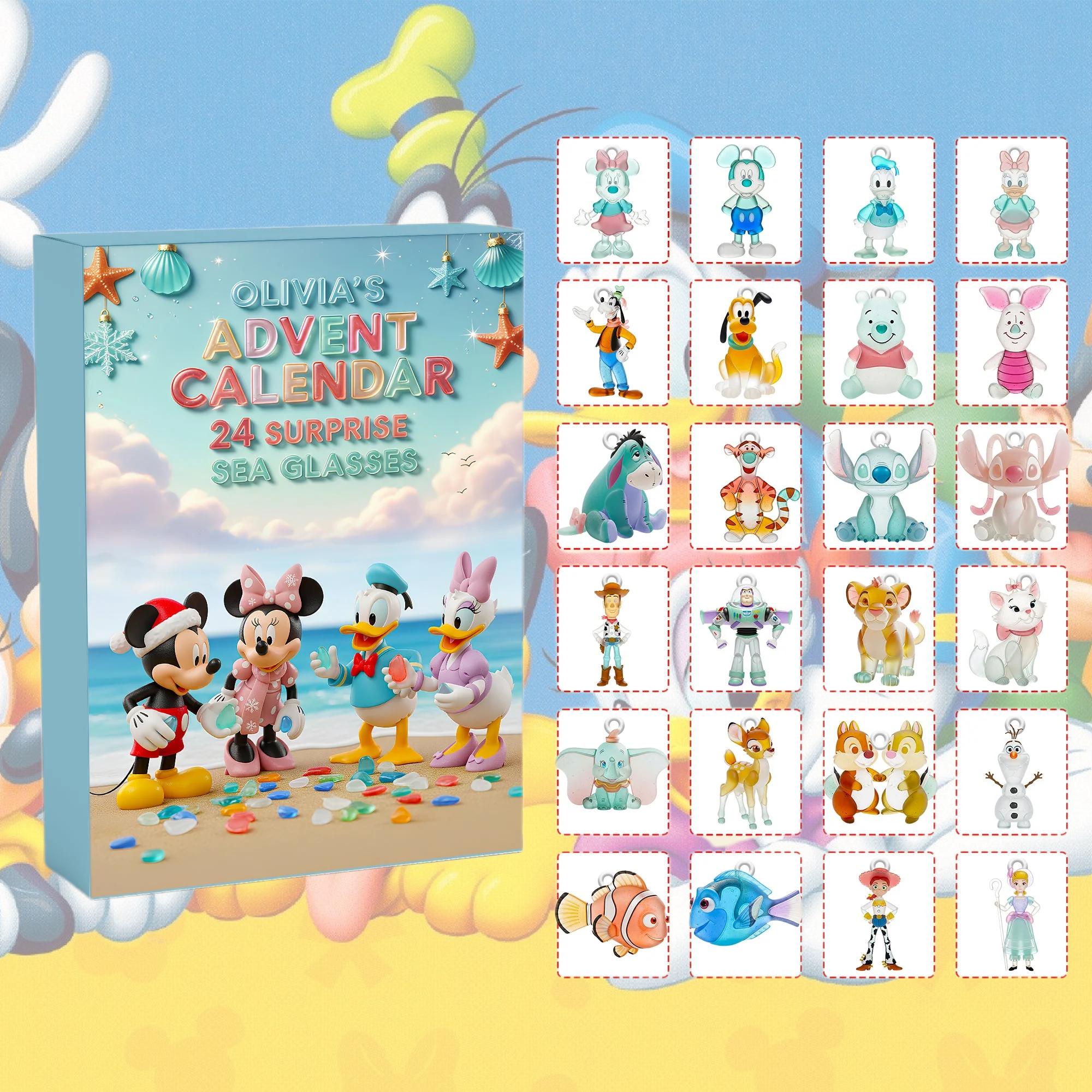 Discover Sea Glass Advent Calendar 2025, Personalized Blind Box Christmas Gift with 24 Ocean-Inspired Surprises for Holiday Joy