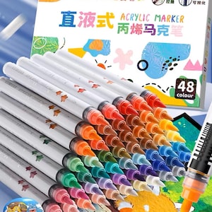 Set di pennarelli acrilici con testa morbida da 48 colori