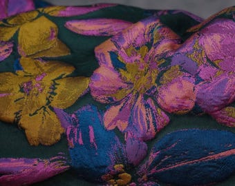 Embossed Abstract Rose Brocade for Hanfu, Gowns, Suits, and Home Decor – High-Quality 100% Polyester