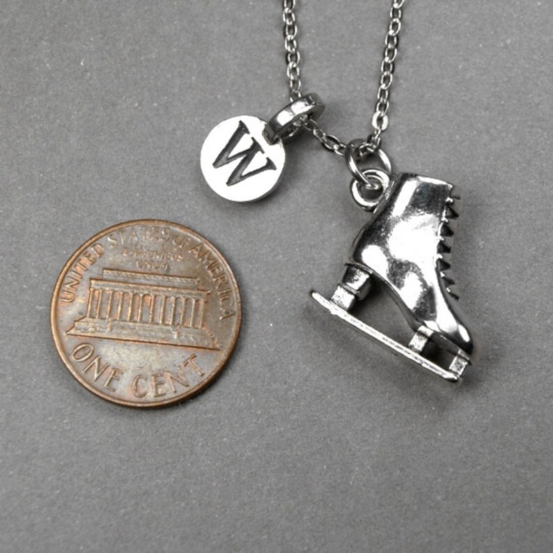 Ice Skate Necklace Figure Skater Necklace Ice Skate Charm Etsy