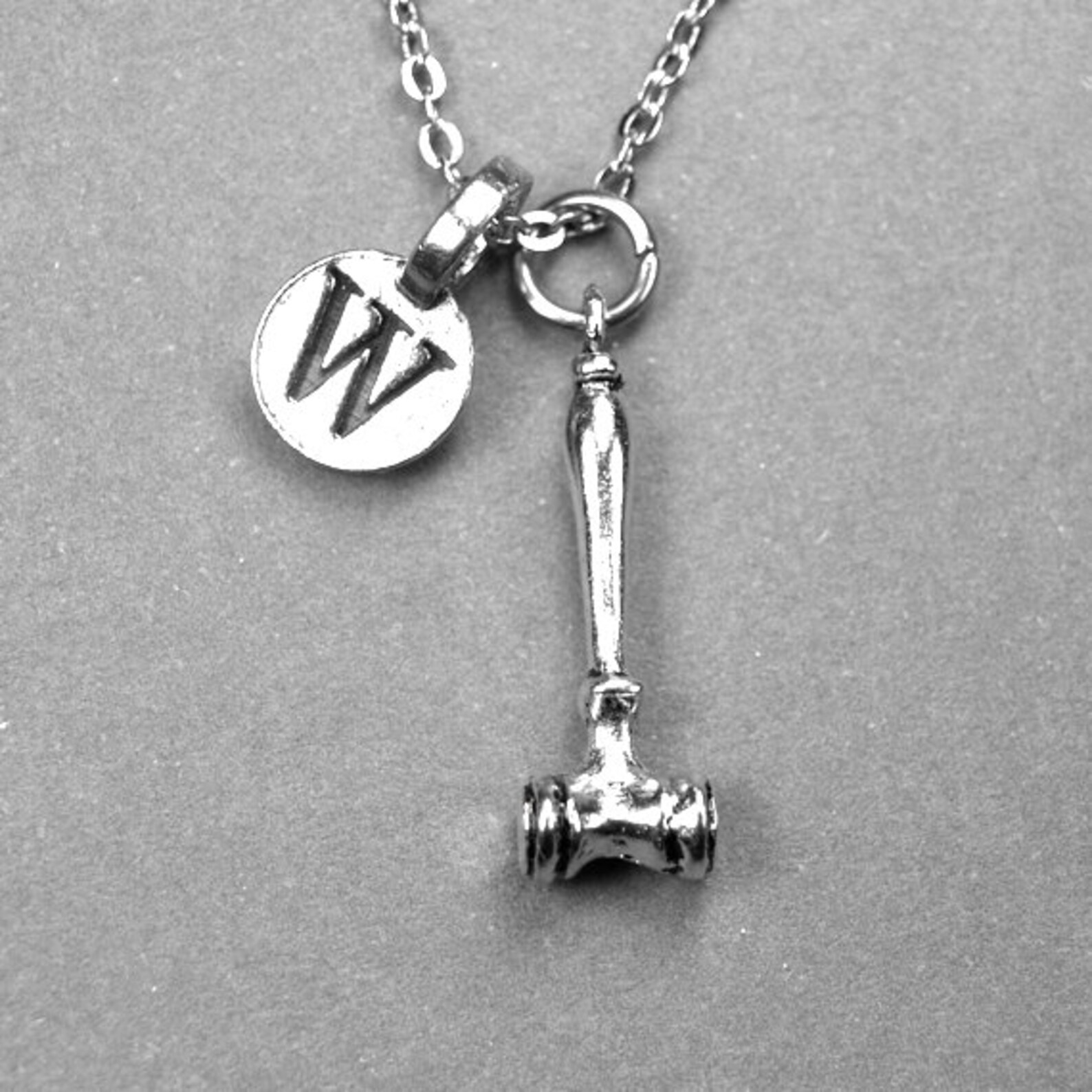 Gavel Necklace Gavel Charm Lawyer Necklace Judge Gavel Etsy