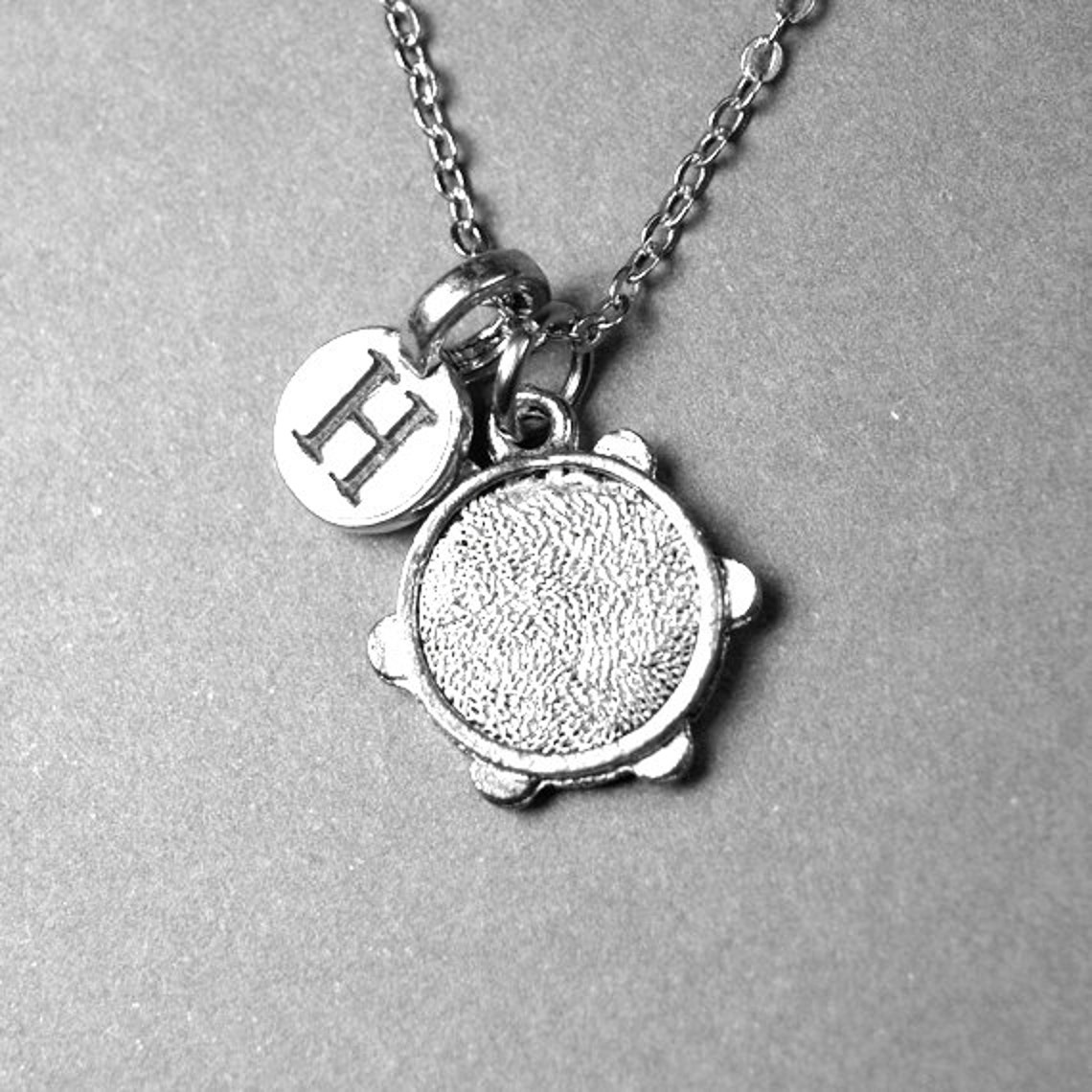 Tambourine Necklace Tambourine Charm Musical Instrument Etsy