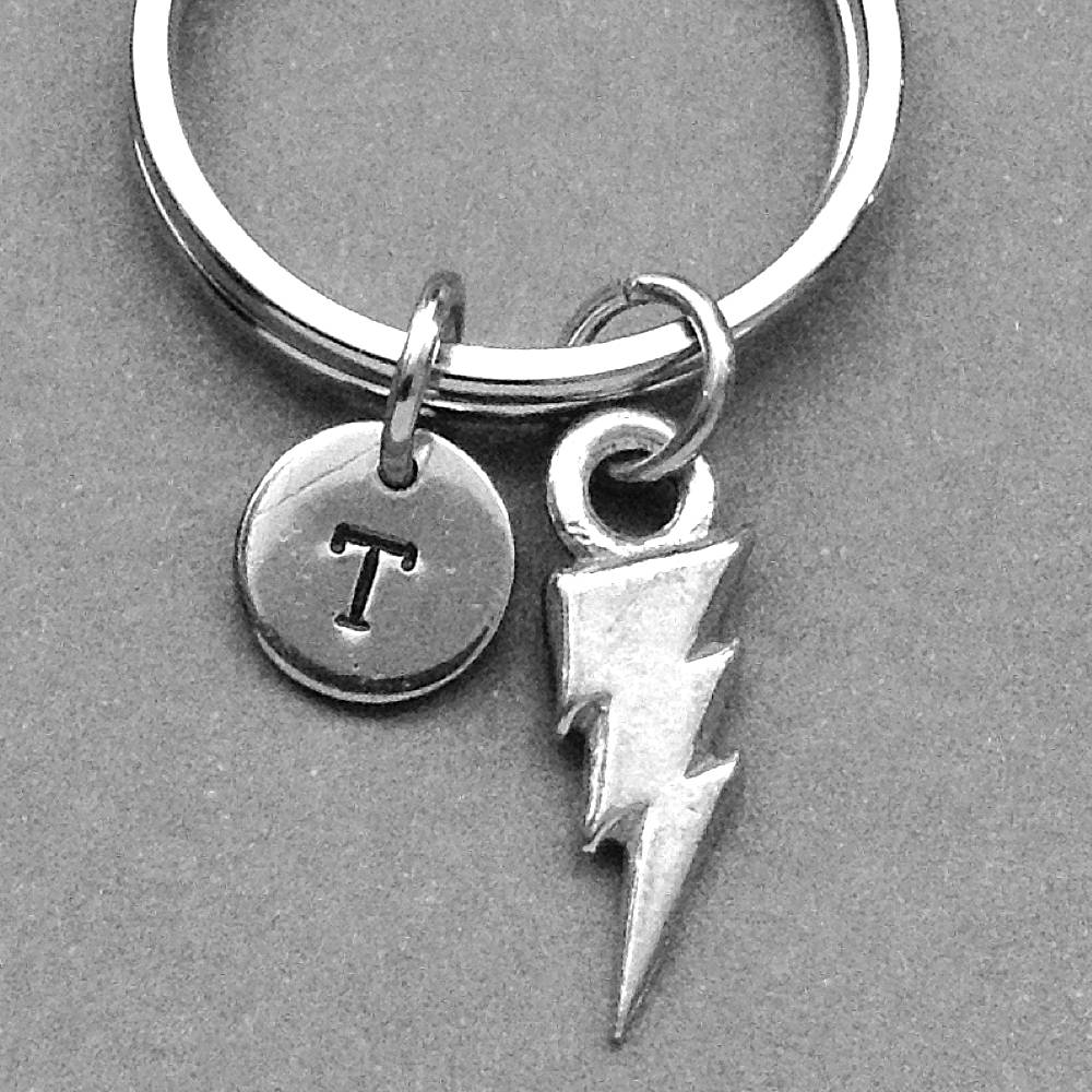 Lightning Bolt Keychain Lightning Keychain Lightning bolt Etsy