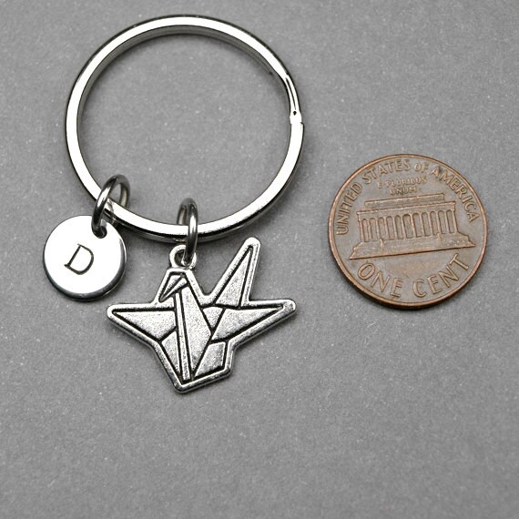 Papier Kran Schlüsselanhänger Origami Kranich Schlüsselanhänger Vogel Personalisierte Schlüsselanhänger Japanische Schlüsselanhänger Tausend Kraniche