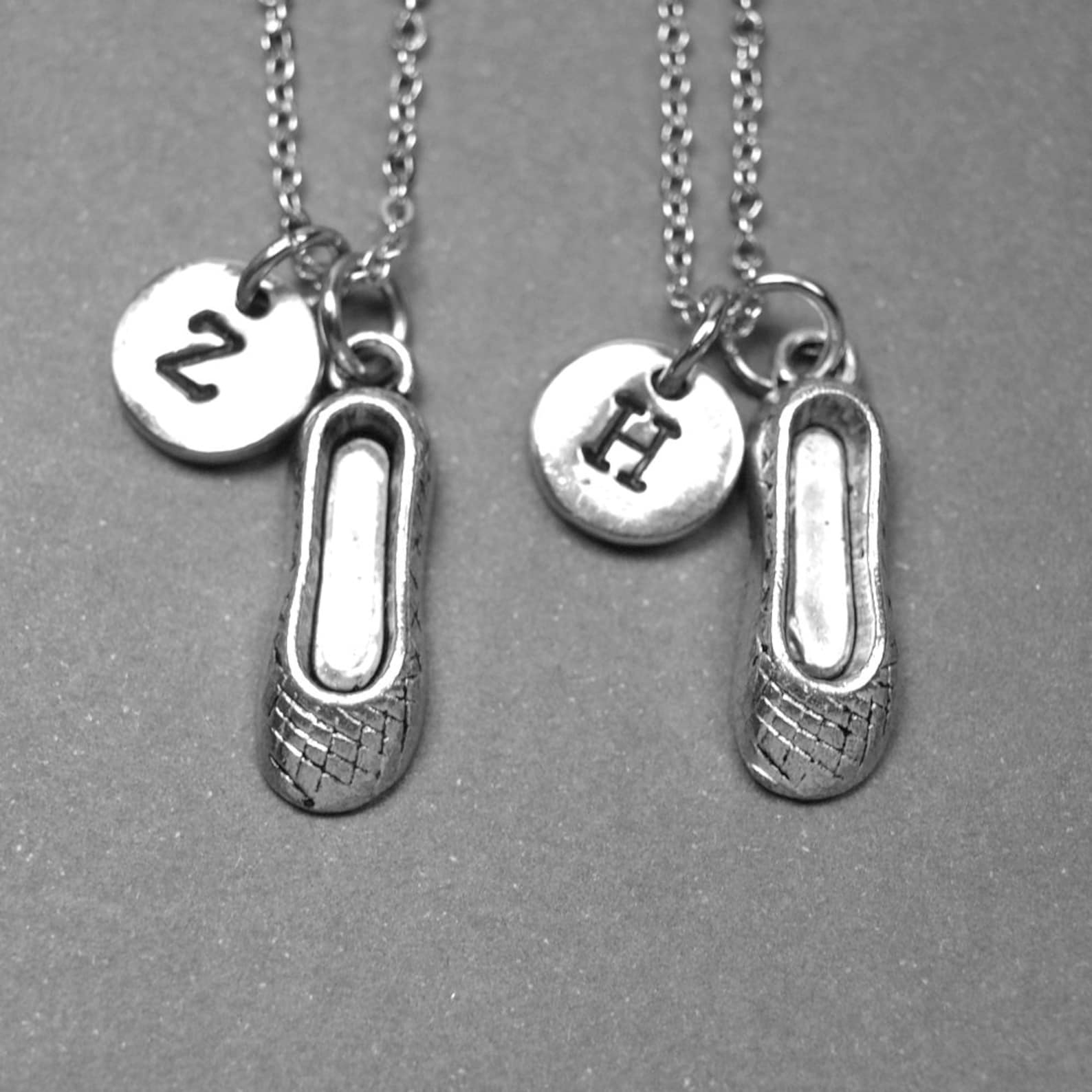 best friend necklace, ballet shoes necklace, ballet necklace, bff necklace, friendship jewelry, sisters jewelry, personalized, i