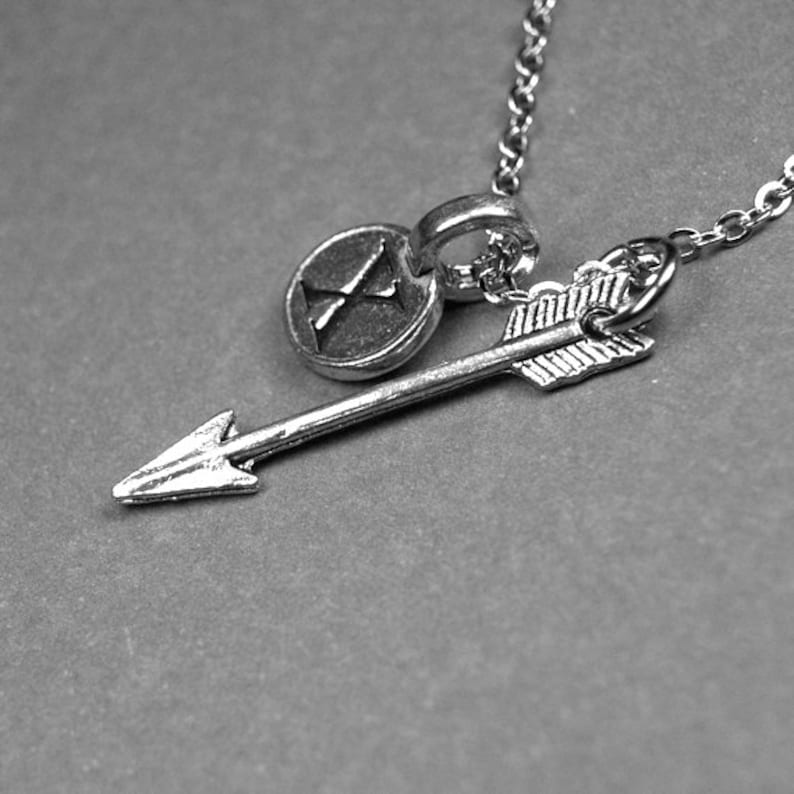Arrow Necklace Arrow Charm Archery Necklace Arrowhead Etsy