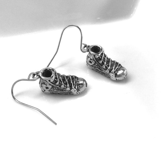Running shoe earrings clearance