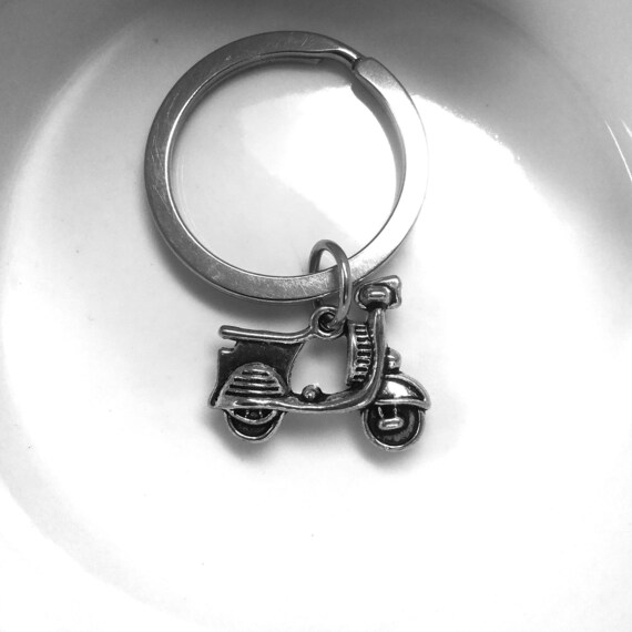 Vespa Keychain Vespa Keyring Scooter Keychain Scooter Etsy