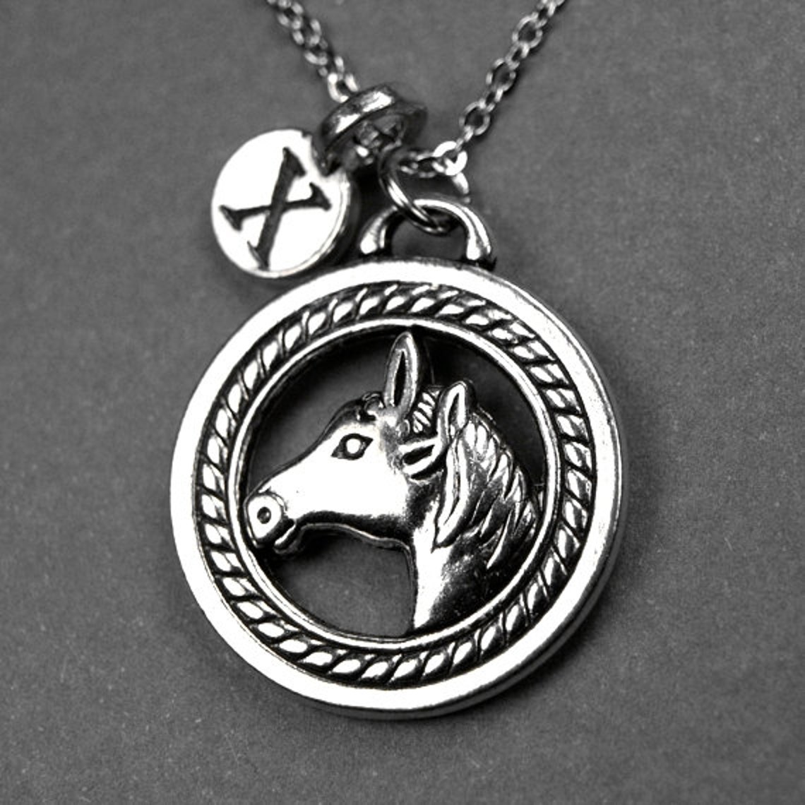 Horse Necklace Horse Head Necklace Horse Charm Animal Etsy