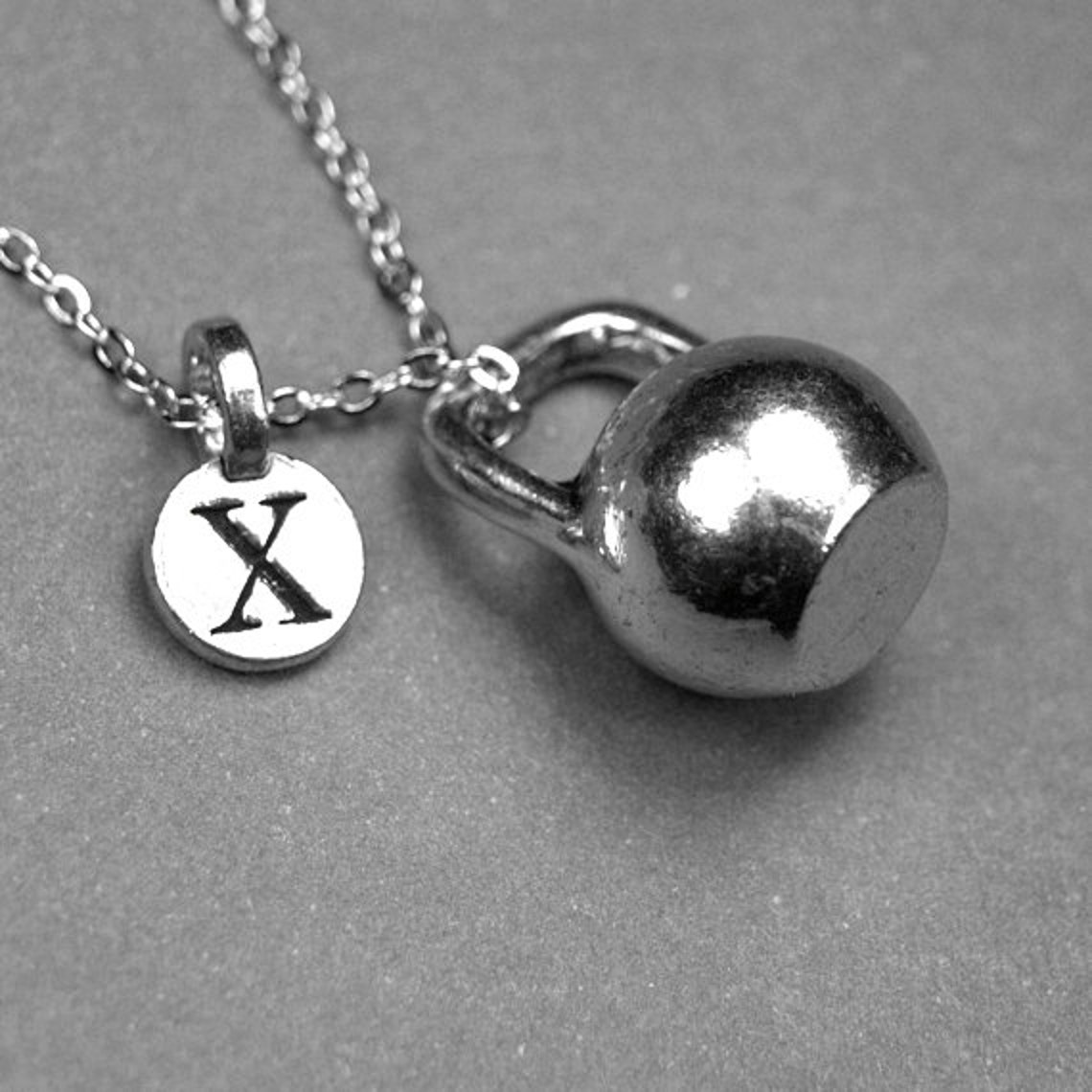 Kettlebell Necklace Kettle Bell Charm Kettle Bell Pendant Etsy