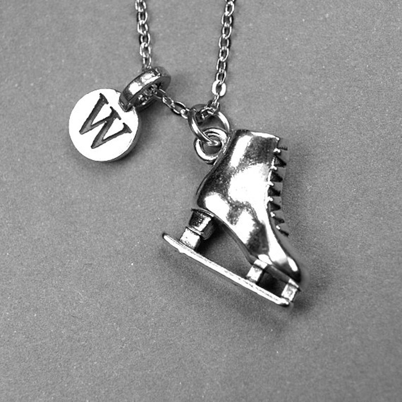 Sporting Personalised Jewellery Ice Skating Charm Bangle Ice Skates Bracelet Figure Skating Initial /& Birthstone Crystal